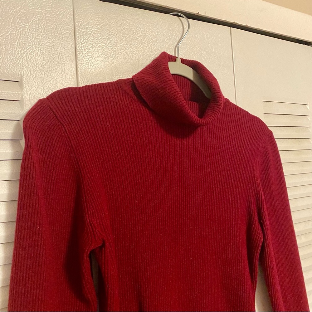 INC Red Winter Turtleneck